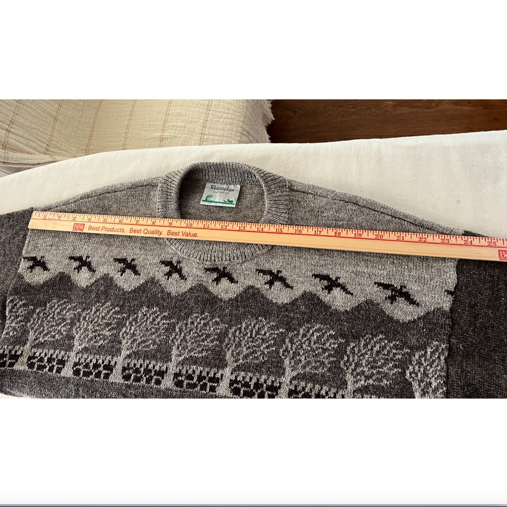 Vintage RHOSCOLYN KNITWEAR Crew Neck Sweater Made in Anglesey Wales - XL - Picture 6 of 9